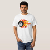 Flaming 8 Ball T-shirt (Voorkant volledig)