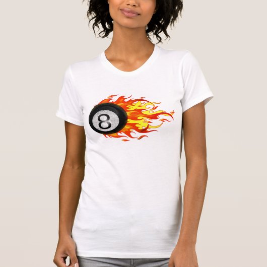 Flaming 8 Ball T-shirt (Voorkant)