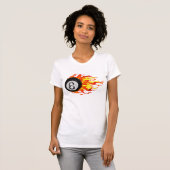 Flaming 8 Ball T-shirt (Voorkant volledig)