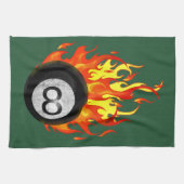 Flaming 8 Ball Theedoek (Horizontaal)