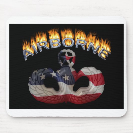 Flaming Airborne Gift Muismat (Voorkant)