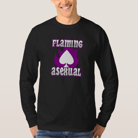 Flaming Asexual Pride Stuff Trendy Ace Symbool T-shirt (Voorkant)
