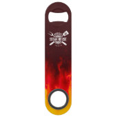 Flaming Bar Blade Opener — Aangepaste BBQ Steak Ho Speed Flessenopener (Voorkant)