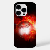 Flaming Baseball Case-Mate iPhone Case (Achterkant)