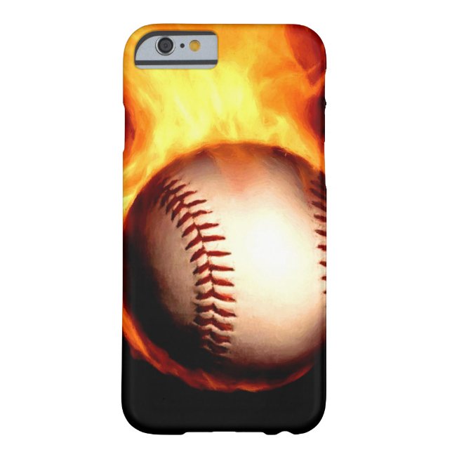 Flaming Baseball Case-Mate iPhone Case (Achterkant)