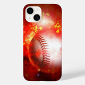 Flaming Baseball Case-Mate iPhone Case (Achterkant)