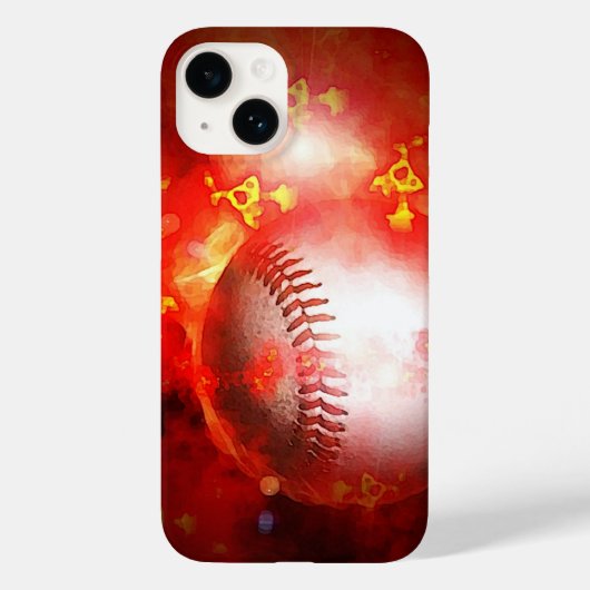 Flaming Baseball Case-Mate iPhone Case (Achterkant)