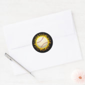 Flaming Baseball Ronde Sticker (Envelop)