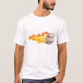 Flaming Baseball T-shirt (Voorkant)