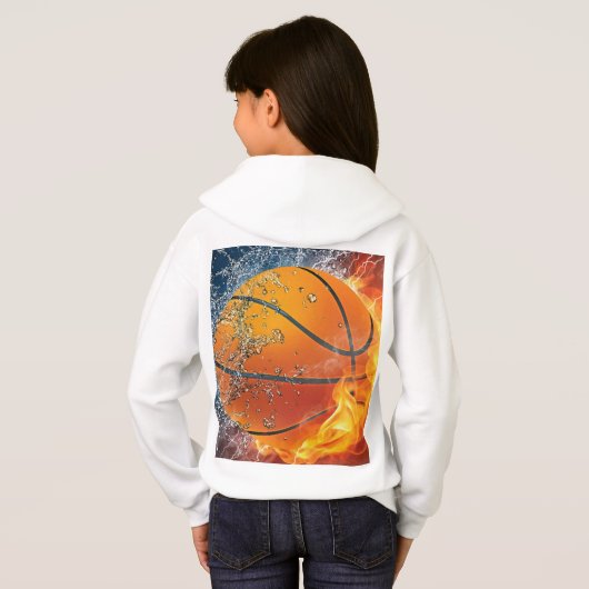 Flaming basketbal (Achterkant volledig)