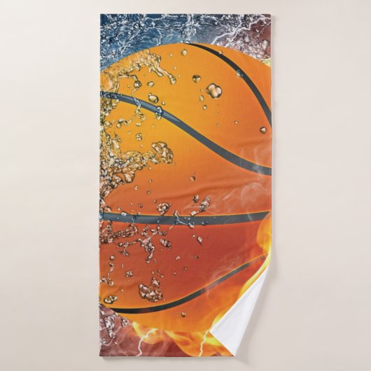 Flaming basketbal badhanddoek (Badhanddoek)