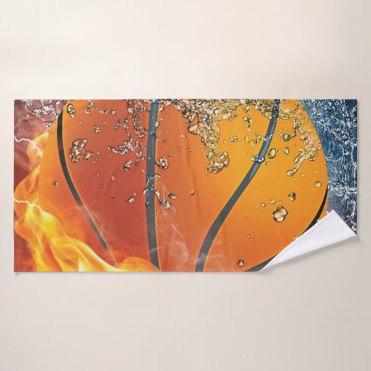 Flaming basketbal badhanddoek (Badhanddoek)