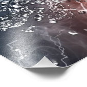 Flaming basketbal foto afdruk (Hoek)