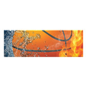 Flaming basketbal foto afdruk (Voorkant)