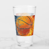 Flaming basketbal glas (Voorkant)