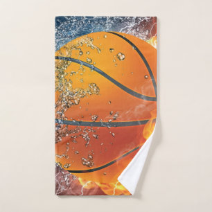 Flaming basketbal handdoek