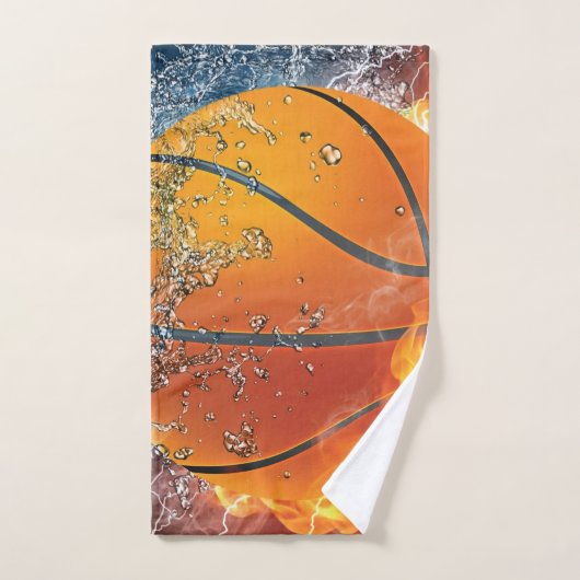 Flaming basketbal handdoek (Handdoek)