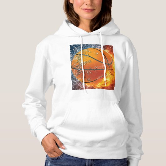 Flaming basketbal hoodie (Voorkant)