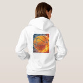 Flaming basketbal hoodie (Achterkant volledig)