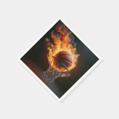 Flaming Basketbal in de Hoop Servet (Hoek)