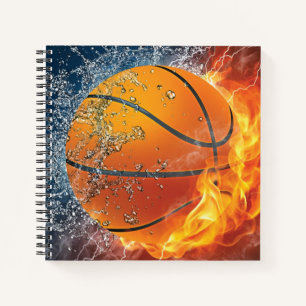 Flaming basketbal notitieboek