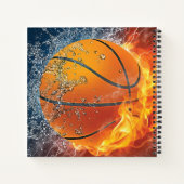 Flaming basketbal notitieboek (Achterkant)
