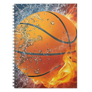 Flaming basketbal notitieboek