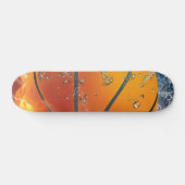 Flaming basketbal persoonlijk skateboard (Horizontaal)