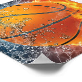 Flaming basketbal poster (Hoek)