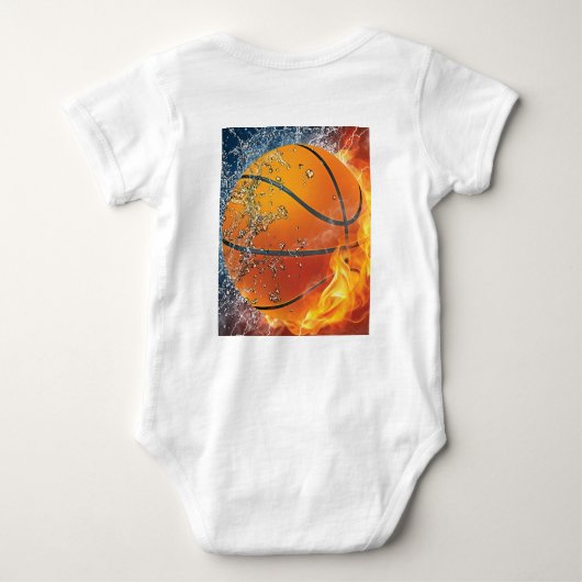 Flaming basketbal romper (Achterkant)