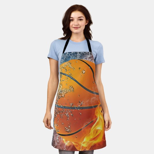 Flaming basketbal schort (Gedragen)