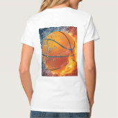 Flaming basketbal t-shirt (Achterkant)