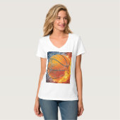 Flaming basketbal t-shirt (Voorkant volledig)