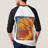 Flaming basketbal t-shirt (Achterkant)