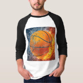 Flaming basketbal t-shirt (Voorkant)