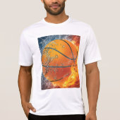 Flaming basketbal t-shirt (Voorkant)