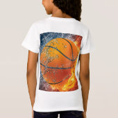 Flaming basketbal t-shirt (Achterkant)