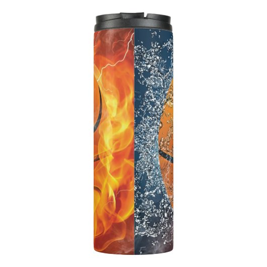 Flaming basketbal thermosbeker (Achterkant)