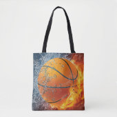 Flaming basketbal tote bag (Voorkant)