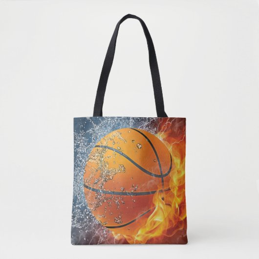 Flaming basketbal tote bag (Voorkant)