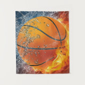 Flaming basketbal wandkleed (Voorkant)