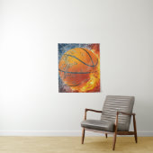 Flaming basketbal wandkleed (In situ)