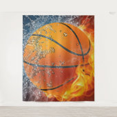 Flaming basketbal wandkleed (Voorkant)
