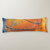 Flaming basketbal werpt kussen (Achterkant)