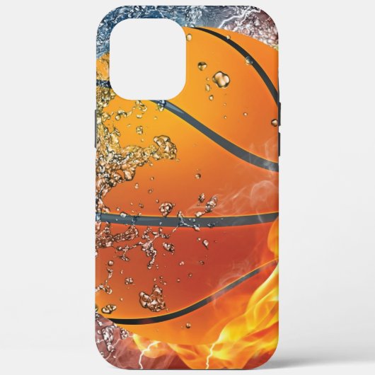 Flaming basketbal werpt kussen Case-Mate iPhone case (Achterkant)