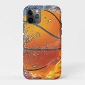 Flaming basketbal werpt kussen Case-Mate iPhone case (Achterkant)