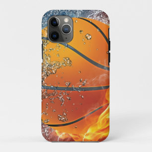 Flaming basketbal werpt kussen Case-Mate iPhone case