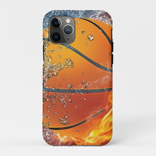 Flaming basketbal werpt kussen Case-Mate iPhone case (Achterkant)
