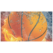 Flaming basketbal werpt kussen tafelkleed (Voorkant (Horizontaal))