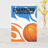 Flaming Basketball B&O Gefeliciteerd Kaart (Gele Bloem)